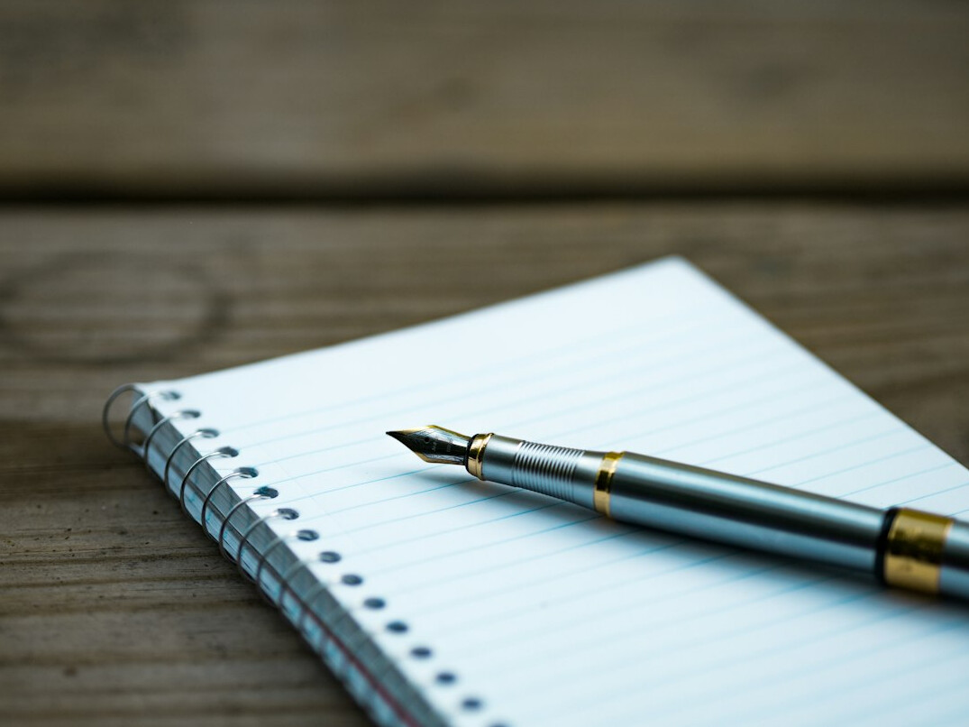 mystery writer at desk